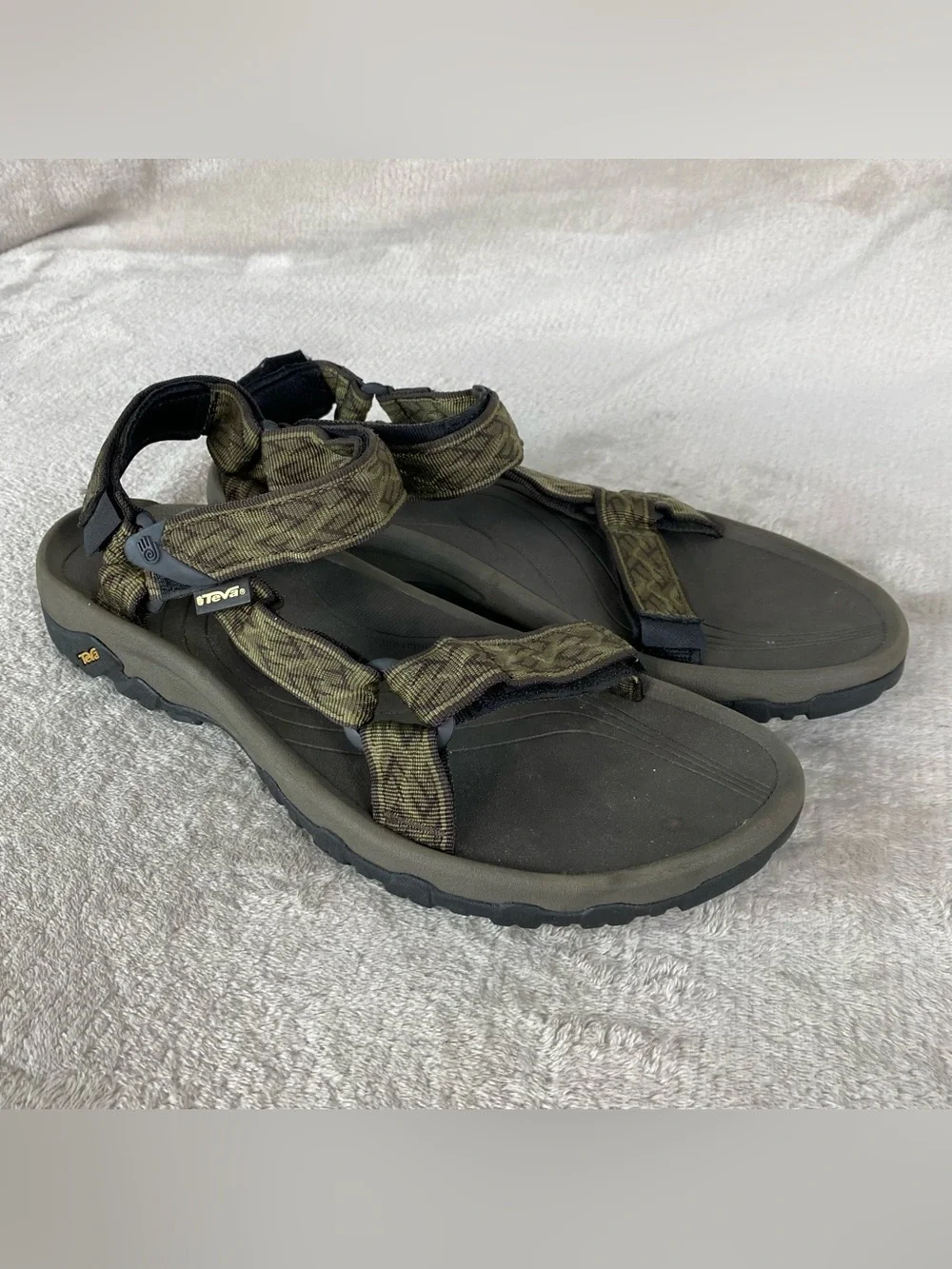 Teva Hurricane XLT Hiking Sandals Mens Size 12 Olive Green Black Strappy Water